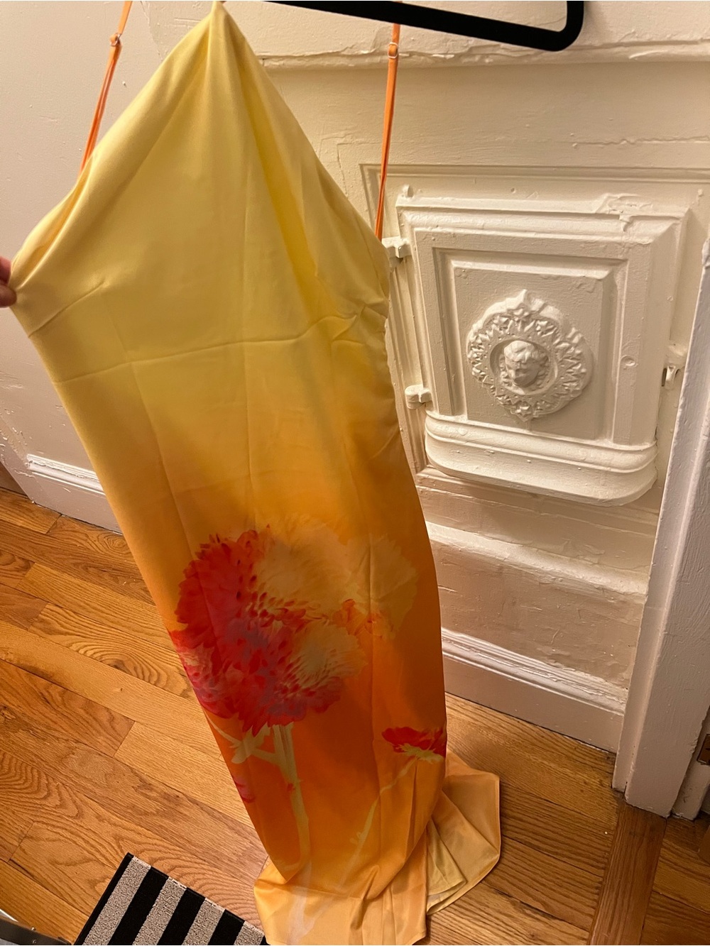 Peppermayo Yellow/Orange/Pink Halter Maxi Dress - Picture 7 of 7